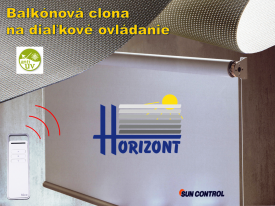 Balkónová clona na diaľkové ovládanie